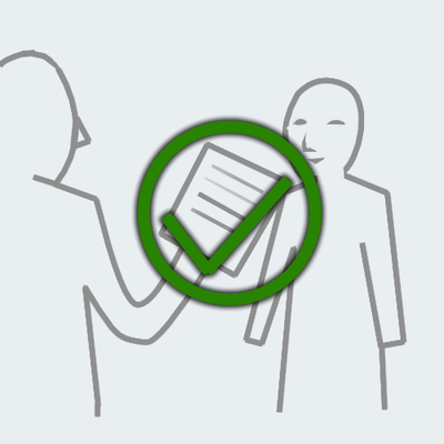 Person highlighing yes